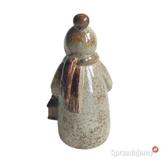 Ceramiczny kamionkowy bałwan ozdoba świąteczna pomorskie Gdańsk