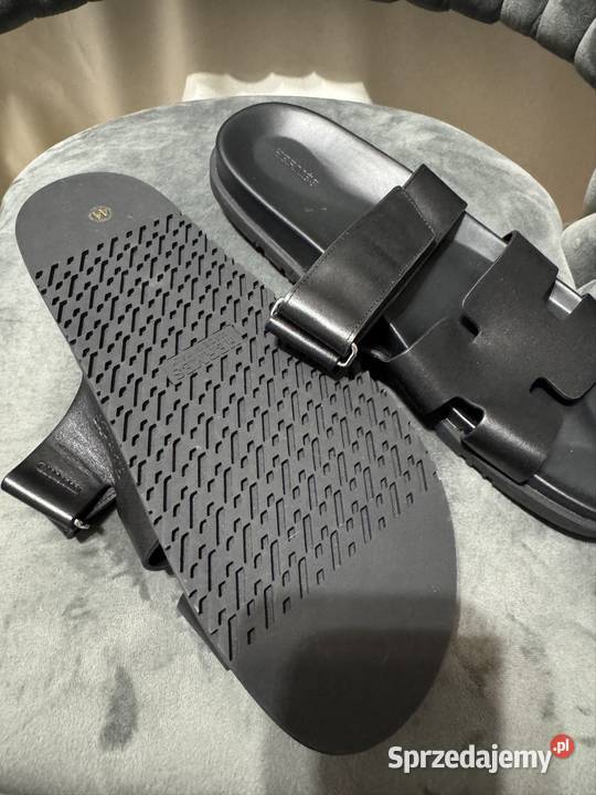 Klapki Hermes r41 265 unisex skóra naturalna skóra mazowieckie