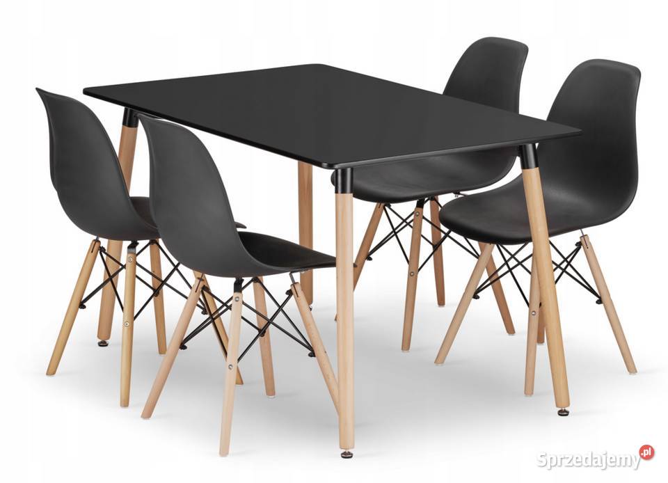 Zestaw Stół 120x80 + 4 Krzesła Skandynawski Styl DSW kolory