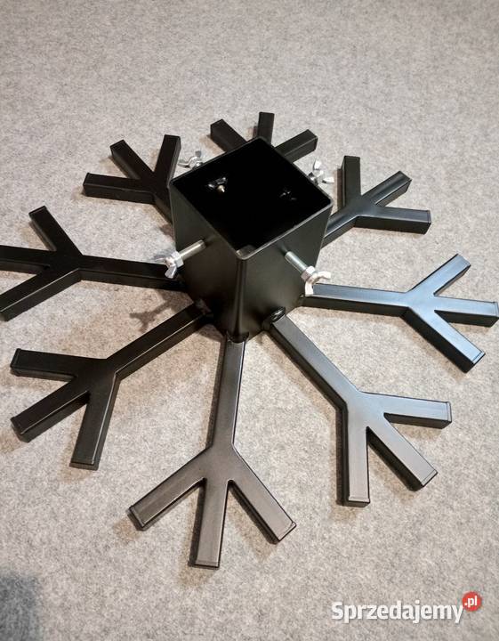 Stojak pod choinkę solidny metalowy czarny mat Wandzinów sprzedam