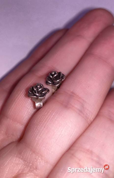 Kolczyki róże róża srebrne wysyłka srebro mazowieckie