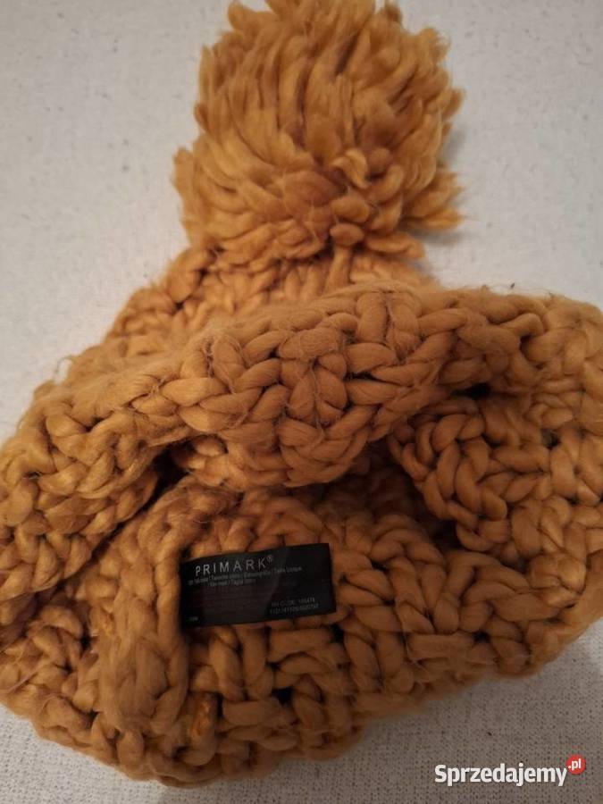 Czapka zimowa musztardowa Łomża sprzedam