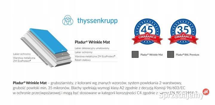 Blachodachówka KUGA LINE Pladur Wrinkle MATTK podlaskie Hajnówka sprzedam