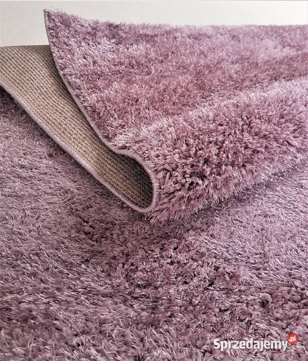 OUTLET Dywan shaggy GLAMOUR nabłyszczany lila