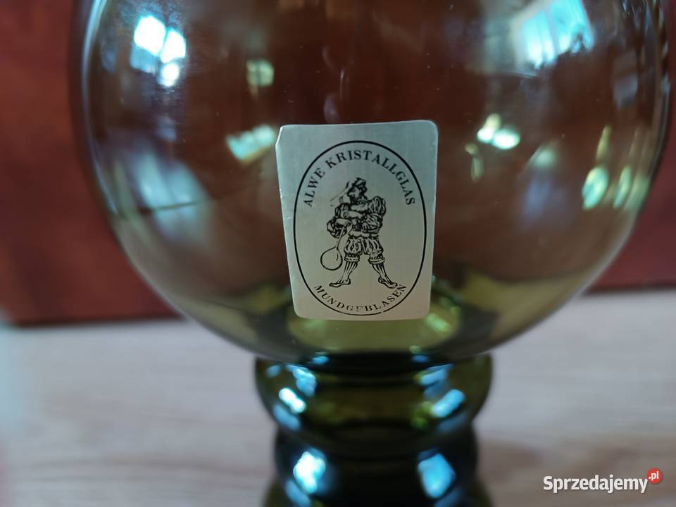 Duży szklany pokal Szkło kryształowe dmuchane Szczyrk