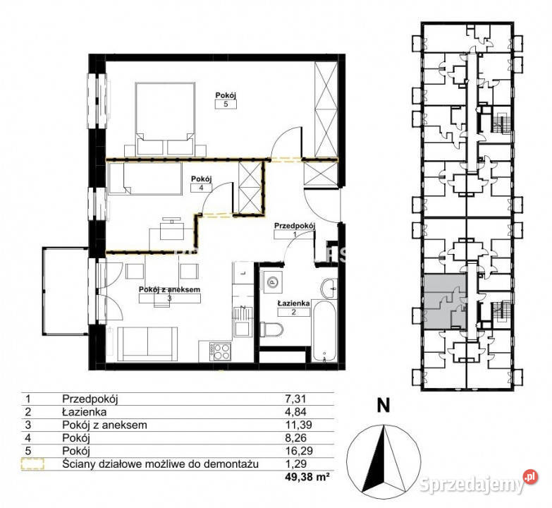 Mieszkanie Kraków Osiedle Złocień 4938m2 3 małopolskie