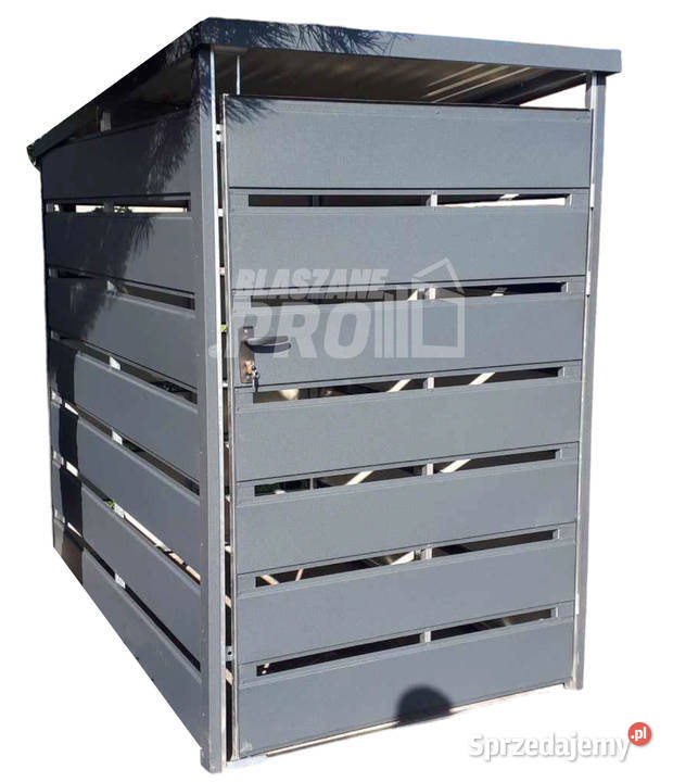 Wiata śmietnikowa spad tył 1x15m antracyt Rybnik