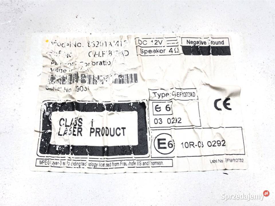 RADIO SUBARU LEGACY V ODTWARZACZ MULTIMEDIA osobowe