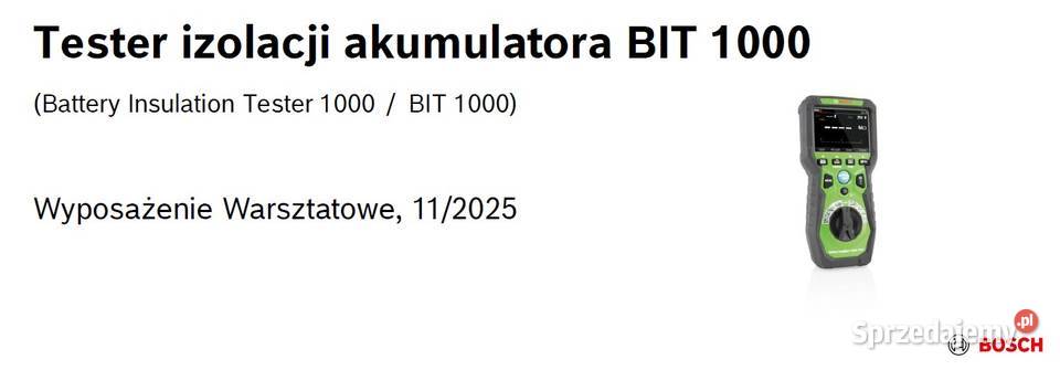BOSCH Tester BIT 1000 w sekcji EV 1 699 505 751