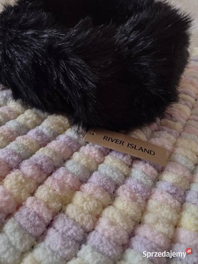 RIVER ISLANDCzarna futrzana opaska na głowęNOWA Dla kobiet Kraków
