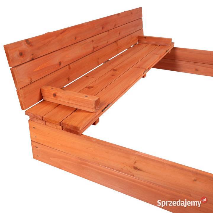 Drewniana piaskownica ogrodowa z daszkiem Poznań