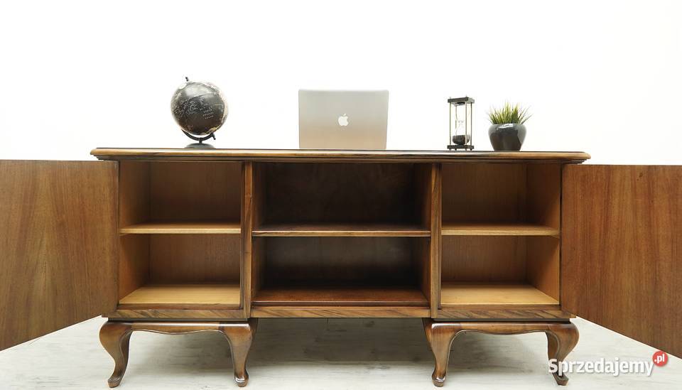 Dwustronne biurko chippendale z lat 40tych Meble wielkopolskie Jerka