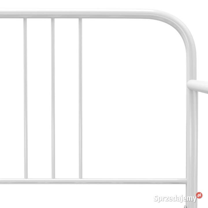 Sofa z wysuwaną ramą łóżka biała metalowa 90x200 Łóżka Warszawa