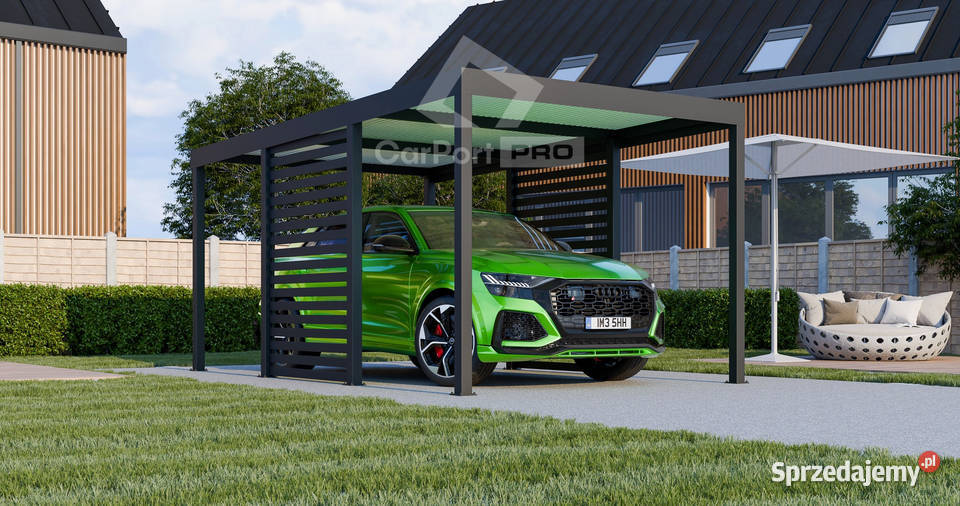 CarPort PREMIUM wiata samochodowa 3x5 antracyt 15m2 podkarpackie Rzeszów