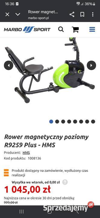 Rower magnetyczny HMS plusrehabilitacyjny Gdańsk
