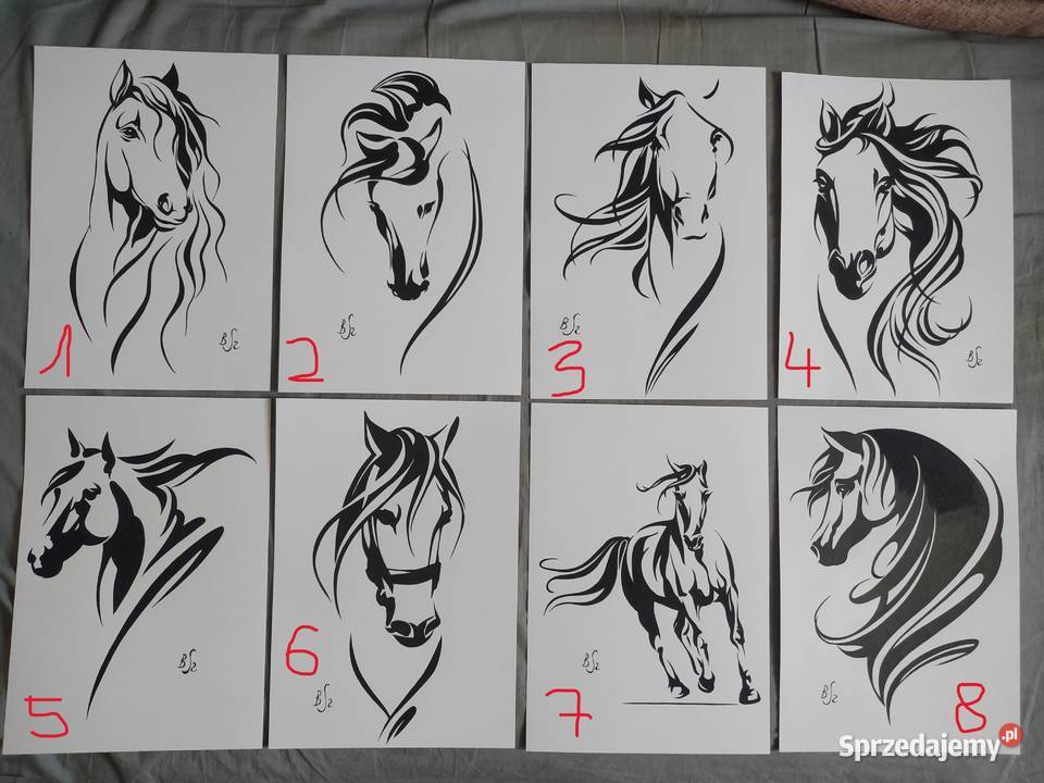 Rysunki seria konie 43 A4 blok t 250 gm2