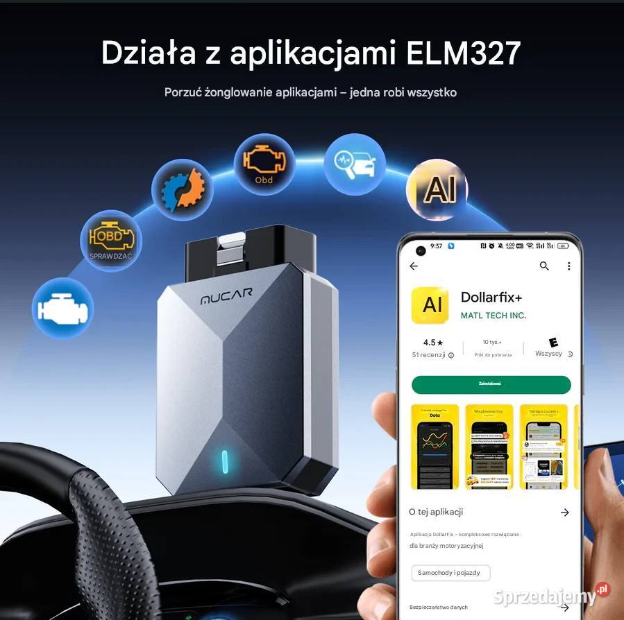 Mucar BT200 interfejs diagnostyczny Bluetooth Piotrków Trybunalski