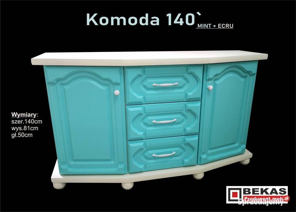 Prześliczna Miętowo Waniliowa Komoda 140