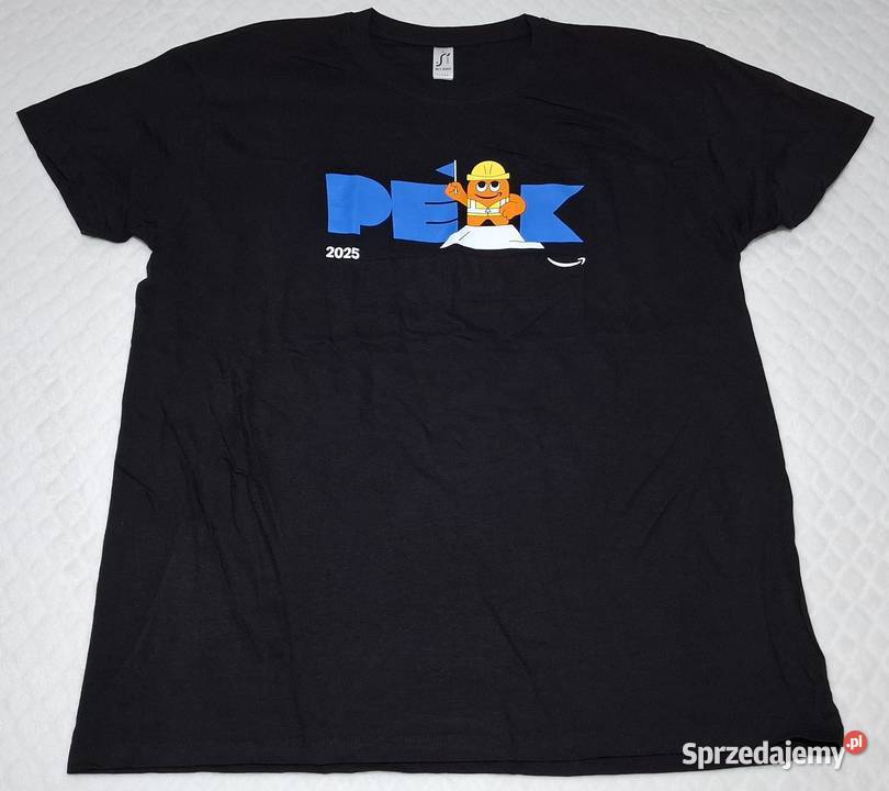 Koszulka krótki rękaw Tshirt czarna Amazon Sols