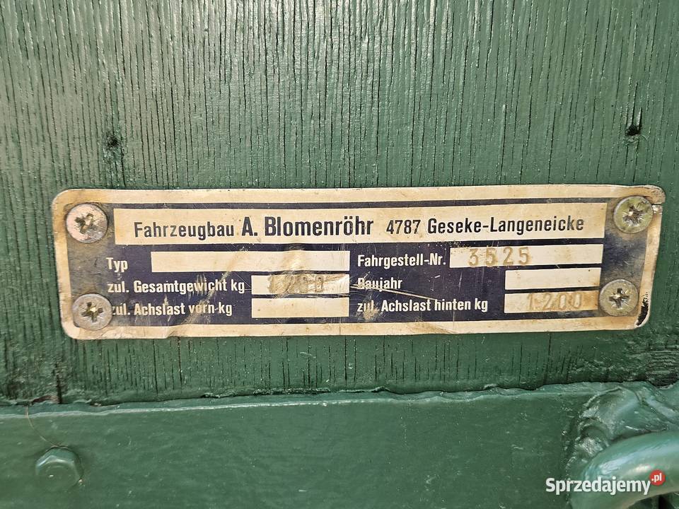 sprzedam przyczepe oś1200 dmc