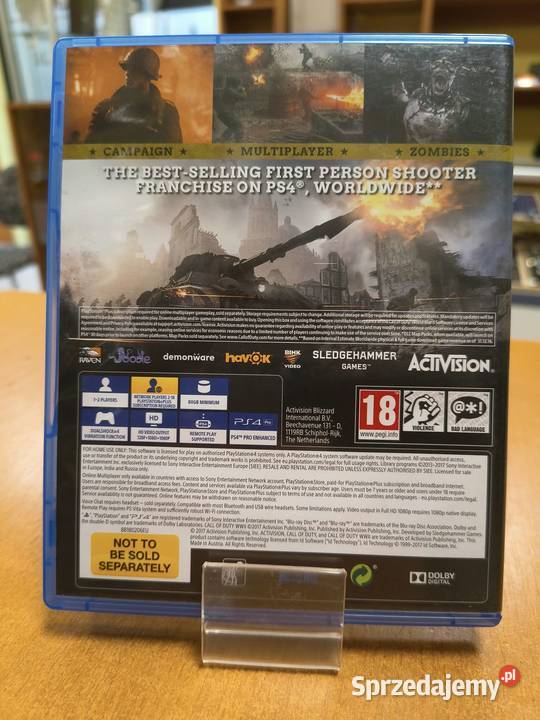 Call of Duty WWII 4 Płyta Ulotka Pudełko