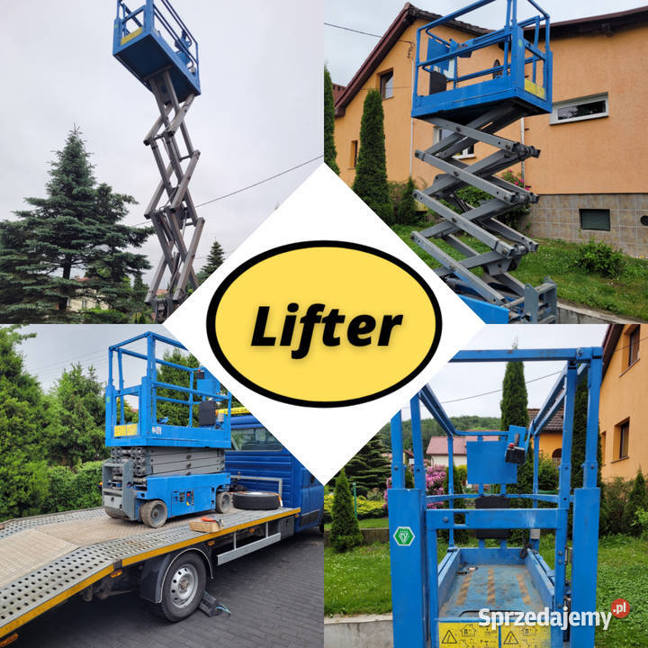 Zwyżka podnośnik koszowy nożycowy Genie prace na dolnośląskie Świdnica