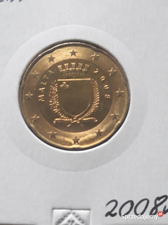 20 Eurocentów Malta 2008 r UNC wielkopolskie Konin sprzedam