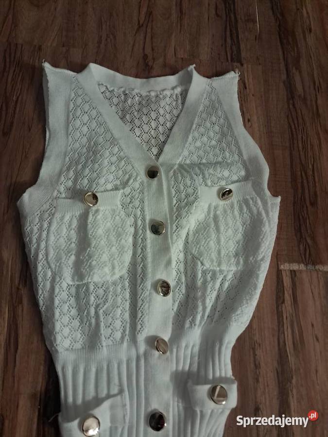 nowa biała sukienka XS brak metki Sandomierz sprzedam