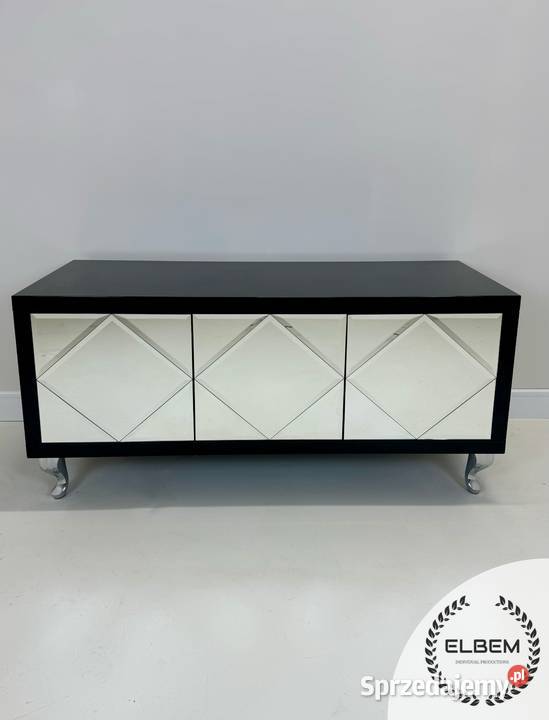Szafka RTV Lakierowana Glamour czarny połysk Warszawa sprzedam