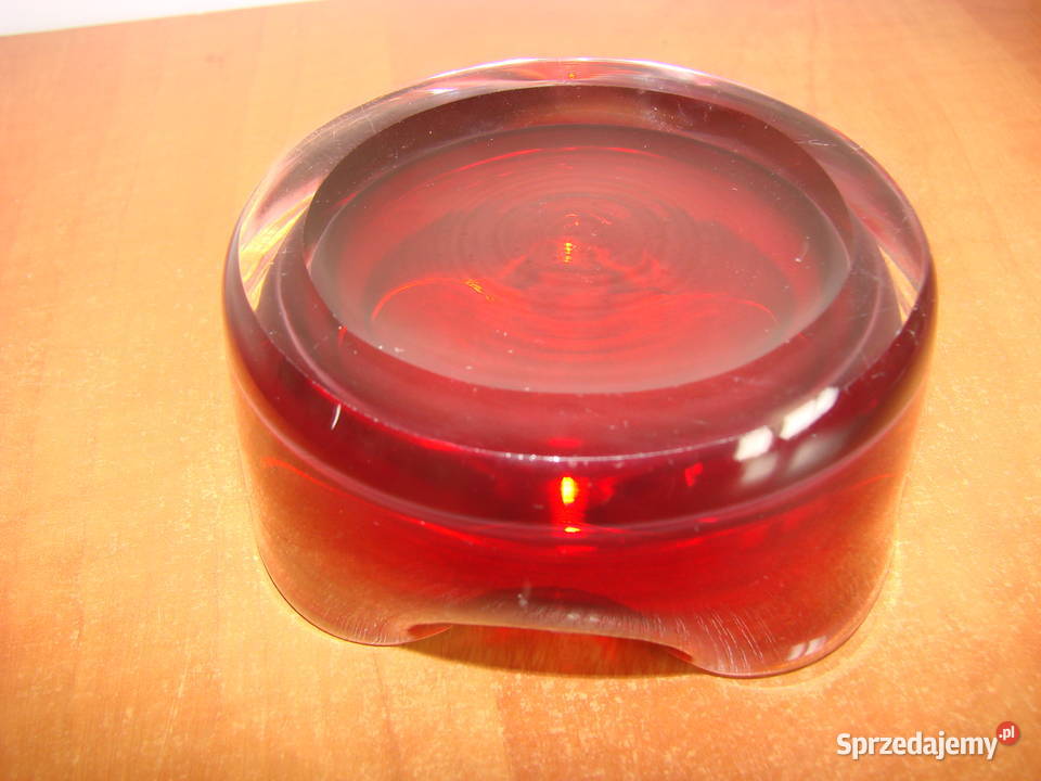 popielniczka szkło barwione pomorskie Pruszcz Gdański