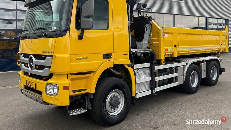 wywrotka 6x6 z dzwigiem Mecedes 3344 eur 5 tez Warszawa sprzedam