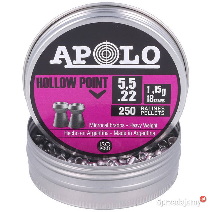 Śrut Apolo Hollow Point 552 mm 250 115g180gr Maciejowice