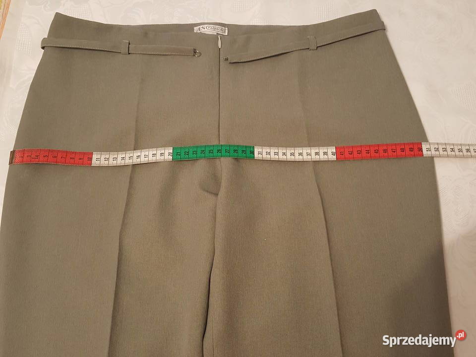 SPODNIE w kant z materiału nogawki z mankietami Spodnie Złotniki sprzedam