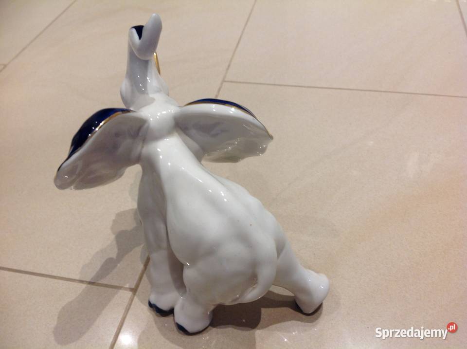 Figurka Słoń Porcelanowy Dekoracja Nowa Sól