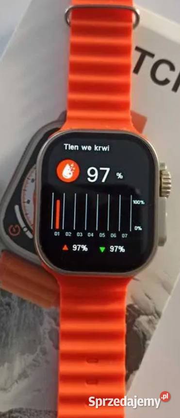 Nowy zegarek Smartwatch Ultra Amoled T800 pomiar
