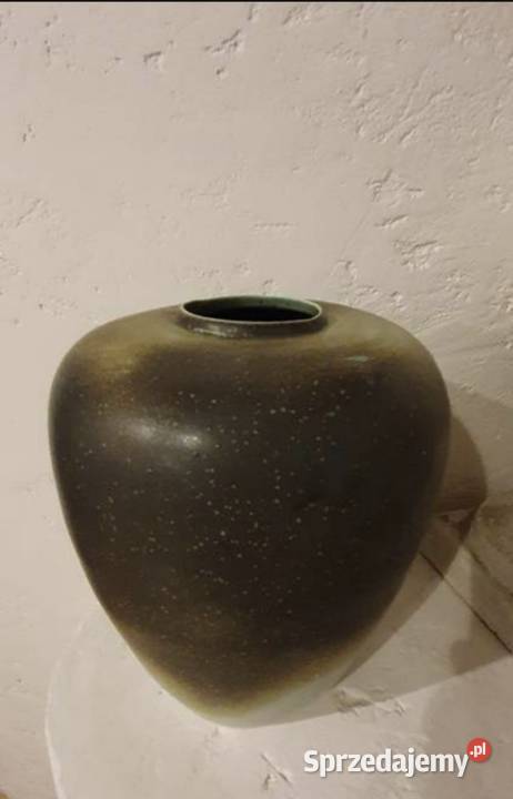 WAZON z ceramiki ręczna praca duży pękaty szary inny kolor Lublin