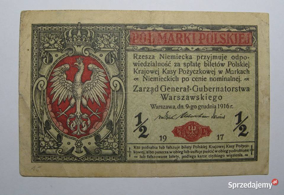 12 Pół Marki Polskiej 1916 Seria B śląskie