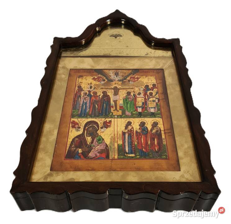 Ikona trzypolowa Jezus Chrystus Ukrzyżowany 0466 Warszawa