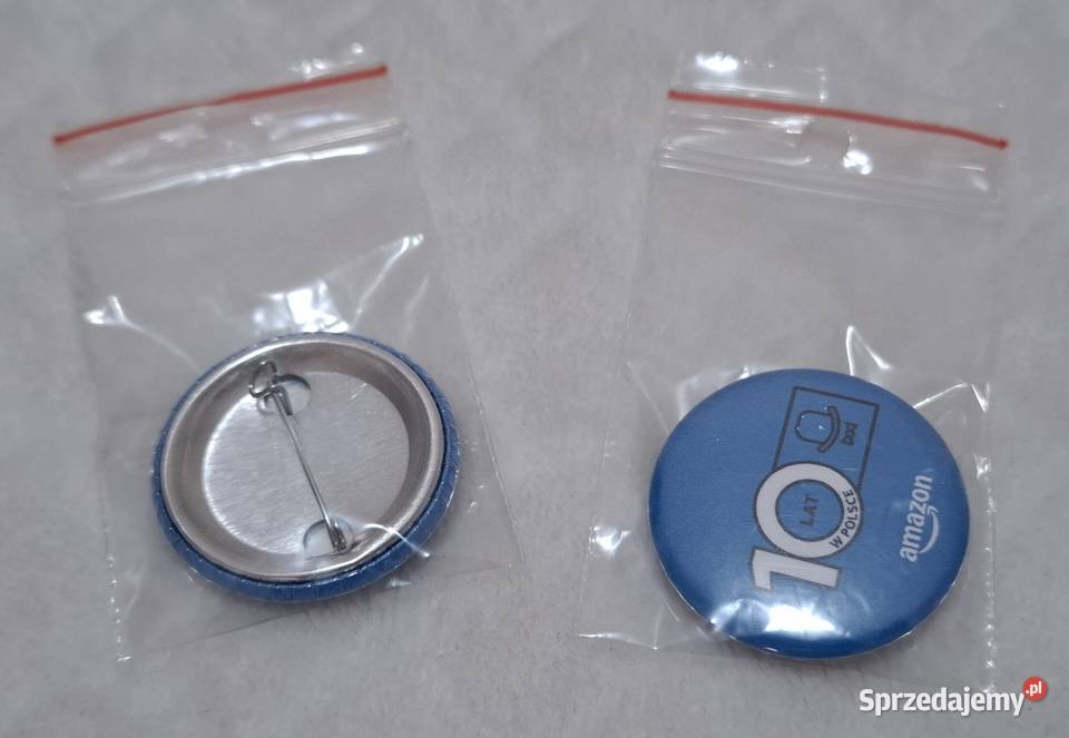 Przypinka Pin 10 lat w Polsce Amazon 32 sprzedam