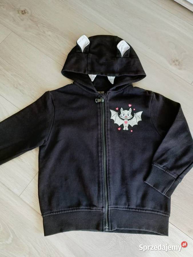 Bluza dziewczęca z kapturem czarna z wampirem dziewczynka Płock sprzedam