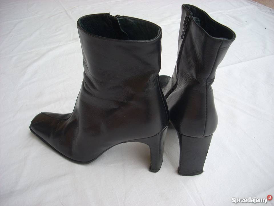 Hiszpańskie Eleganckie Botki Skórzane Lekkie 37 Kozaki Moda i Styl Nowy Sącz