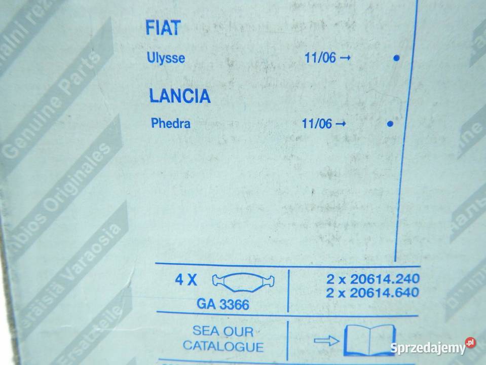 KLOCKI HAMULCOWE PRZEDNIE FIAT SCUDO ULYSSE lubelskie