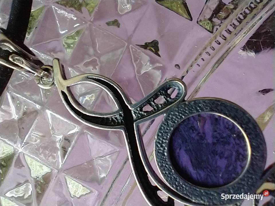 Autorski wisior srebro 925 naturalny kamieniem Łódź sprzedam