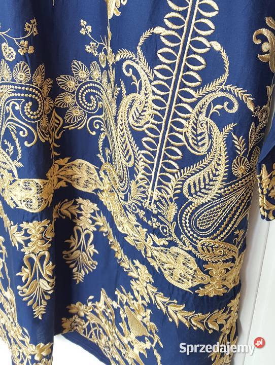 Nowa granatowa tunika indyjska kameez kurta Bluzki i koszule zachodniopomorskie Szczecin