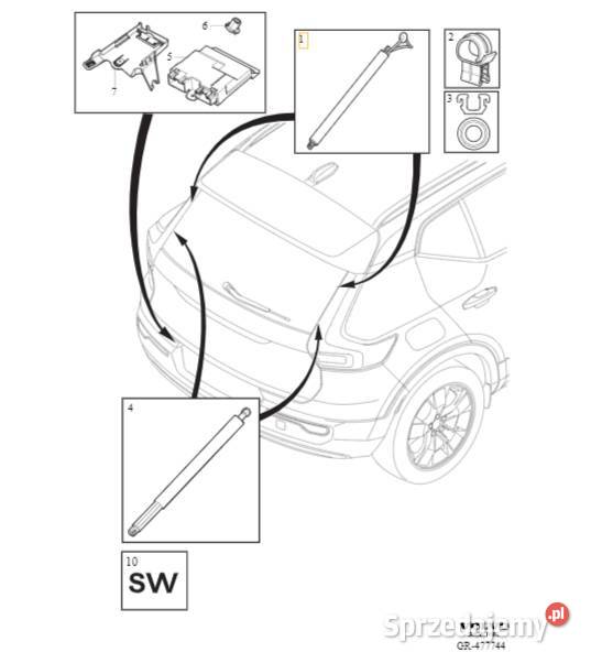 VOLVO EX40 XC40 lewy silownik elektryczny klapy