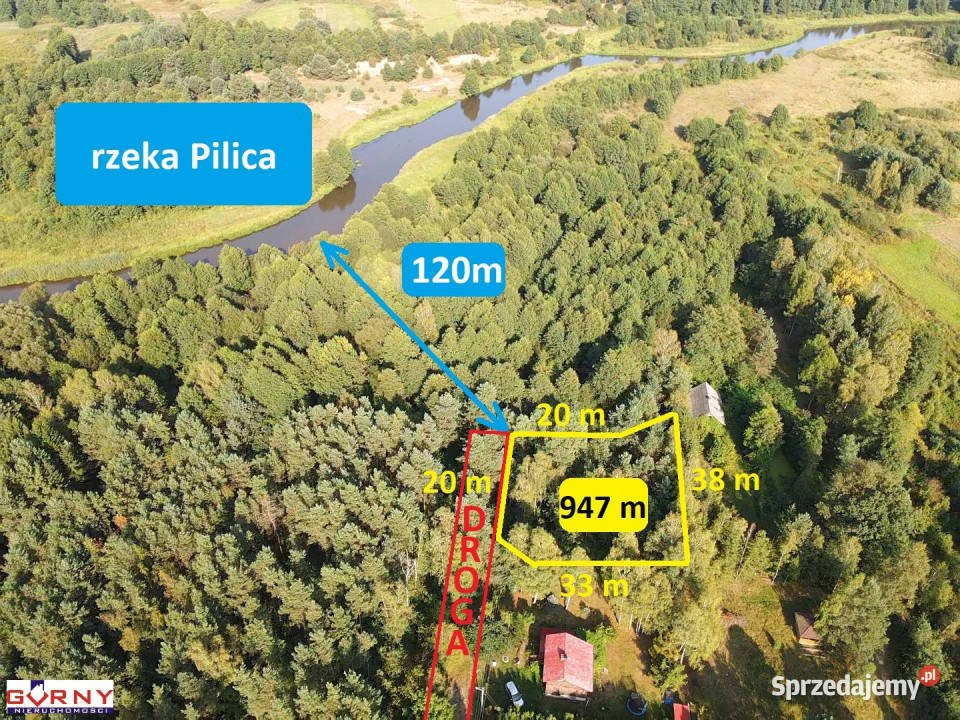 Grunt Łęg Ręczyński 947m2 Sprzedaż łódzkie sprzedam