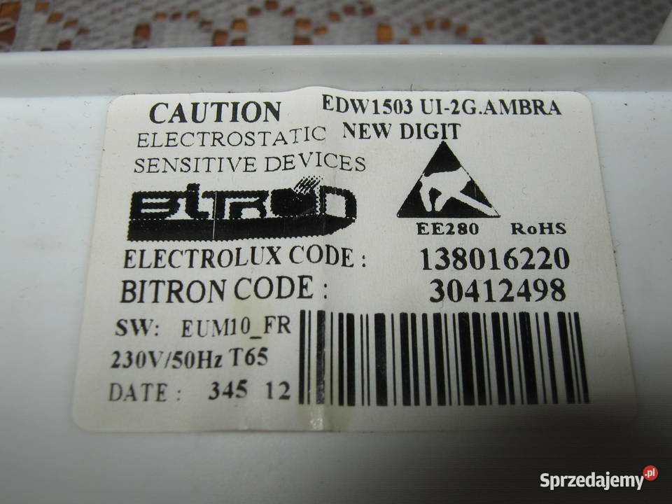 ELECTROLUX EDW 1503 MODUŁ STEROWANIA ZMYWARKI Nowy Sącz