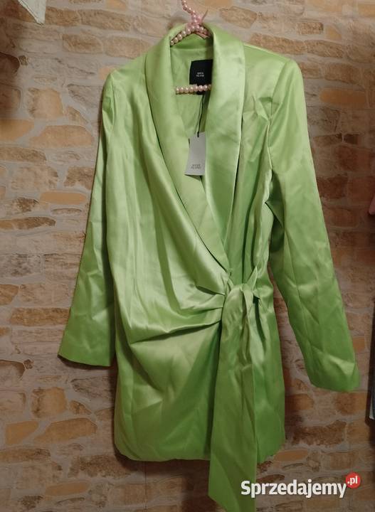 36S RIVER ISLAND Zielona marynarka z wiązaniem z Kraków