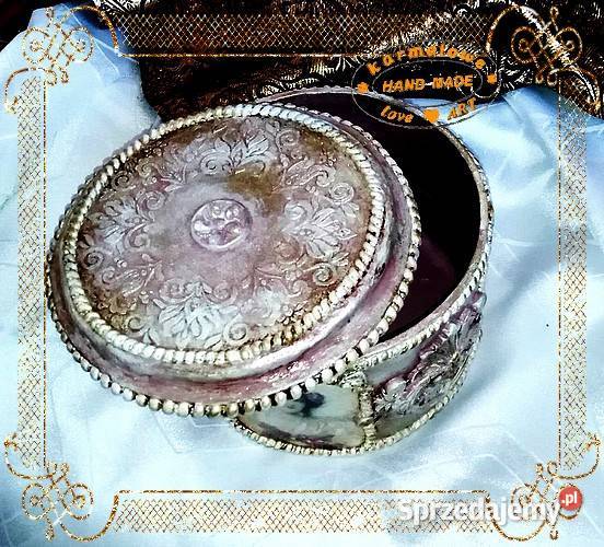 Pudełko szkatułka rękodzieło decoupage dekoracja Warszawa