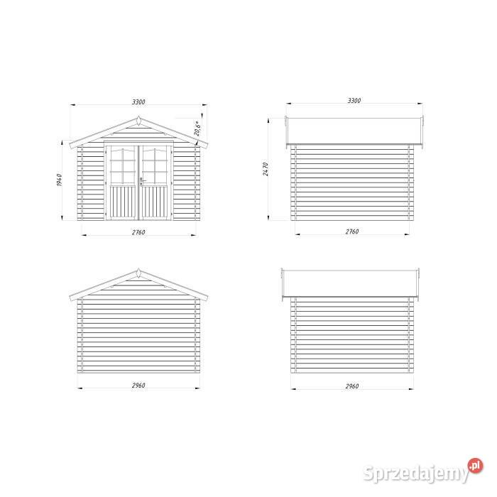 Drewniany domek ogrodowy narzędziowy Ludwik 73m2 warmińsko-mazurskie Mrągowo